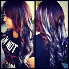 Black Hair With Red And White Highlights Google Search Hair Styles Hair Dyed Hair
