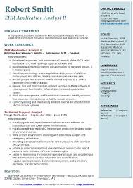 application analyst resume samples