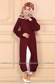 Modaselvim Tunik Balon Kol Tesettur Tunik 414pld389 Bordo Tunik Elbise Urunler
