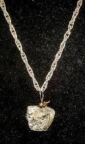 Gold Necklace Pyrite Necklace Fools Gold Gemstone Wire Etsy Pyrite Necklace Lovely Necklace Pendant