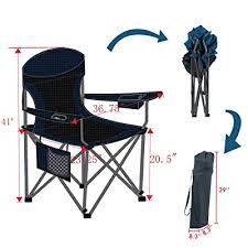 You'll, therefore, pick large lawn chairs with sufficient padding, large cushy seat, and preferably with a headrest. Buy Armor Castle Portable Oversized Camping Chair Heavy Duty 500 Lbs Padded Quad Folding Lawn Chair With Armrest Cup Holder Lumbar Back For Outdoor Online In Indonesia B08pvbbfhl
