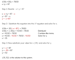 Solve the systems of equations using the substitution method. Solving Systems Of Equations Word Problems