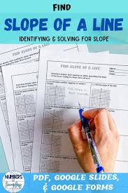 Find Slope Of A Line In 2020 Middle School Math Worksheets Maths Activities Middle School High School Math Activities