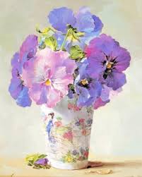 Paint by number kit, you are able to do a beautiful piece of art without any prior experience. Purple Flowers Vase Paint By Numbers Modern Paint By Numbers