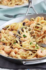 Pates Aux Crevettes Et Champignons Recette Rapide Recette Pates Crevettes Repas Facile Et Rapide Repas Facile