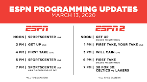 Tveverywhere allows you to watch tv, anywhere online and usually with corresponding apps! Espn Pr On Twitter Espn Espn2 Programming Updates For Friday