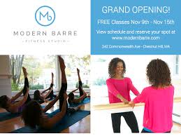 Maybe you would like to learn more about one of these? Modern Barre Fitness Studio Grand Opening Free Classes All Week Newton Ma Patch