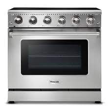 Thor Kitchen 36-in Smooth Surface 5 Elements 6-cu ft Convection Oven  Freestanding Electric Range (Stainless Steel) in the Single Oven Electric  Ranges department at Lowes.com
