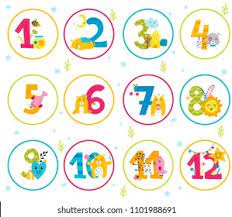 Baby Month Stickers Images Stock Photos Vectors Shutterstock