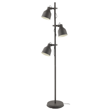 Hektar Floor Lamp W 3 Spots And Led Bulbs Dark Gray Ikea
