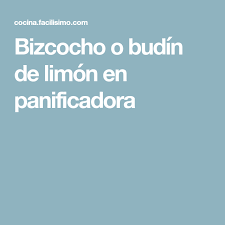 Bizcocho O Budin De Limon En Panificadora Budin De Limon Panificadoras Budin
