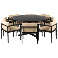 Setting it up was a breeze and it seems to be quite durable. Mid 20th Century Modern Round Dining Table Extendable With 8 Matching Chairs At 1stdibs