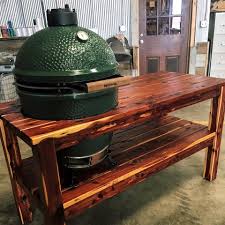 Big Green Egg Reclaimed Cedar Table Built By Woodstock Vintage Lumber In Nashville Tn Cedar Table Big Green Egg Lumber