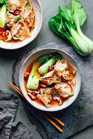 Hot Sour Jackfruit Wonton Soup Vegetarian Recipes Jackfruit Vegetarian Recipes Easy