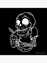 Most relevant best selling latest uploads. Skeleton Drinking Beer Illustration Acrylic Block By Halloweenstudio Beer Illustration Drinking Beer Illustration