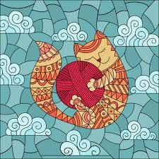 Download Animals Cat With Yarn Coloring Book App Happy Colors Colorful Art