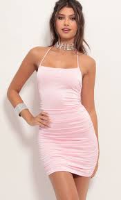 Party Dresses Finest Hour Ruched Dress In Light Pink In 2020 Ruched Dress Dresses Light Pink Dress