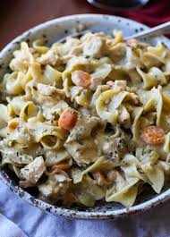 It's a staple around here. Creamy Chicken And Noodles Recipe Cookies And Cups