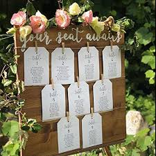Amazon Com Wedding Seating Chart Sign Customize Colors And