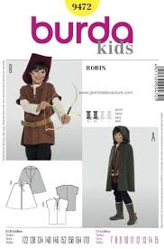 Patron Burda 9472 9472 Robin Facile Tailles 122 A 170 Costume Robin Des Bois Patron Burda Modeles De Costumes