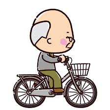 自転車に乗るおじいさんのイラスト 自転車に乗る 自転車 車 イラスト