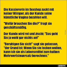 Die Kassiererin Im Sexshop Zuckt Mit Keiner Wimper Als Der Lustige Bilder Spruche Witze Echt Lustig Witze Zitate Lustig Student