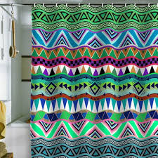 Aztec Print Shower Curtain Green Shower Curtains Geometric Curtains Curtains