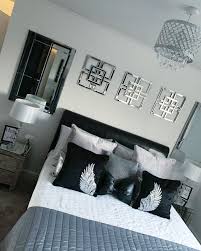 Black And Silver Bedroom Glam Bedroom Bedroom Glam Hotelvibes Black White Silver Grey Mirror Cushions La Silver And Grey Bedroom Gray Master Bedroom White Master Bedroom