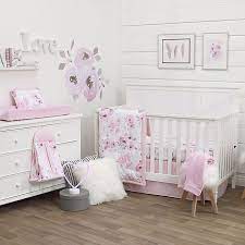 Get up to $150 in rewards! Nojo Dreamer Watercolor Floral 8 Piece Crib Bedding Set In Rose Pink Buybuy Baby