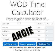 All Crossfit Girl Wods Pdf Wod Time Calculator