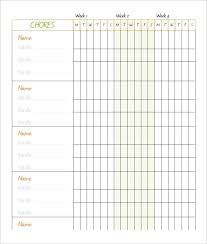 10 Family Chore Chart Templates Pdf Doc Excel Free