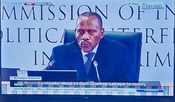 EX-HAWKS BOSS Lt. Gen. Godfrey Lebeya to testifies at #MadlangaCommision Dr. Godfrey Lebeya as he preferred being so-called as per his advice since this is his latest seniority in Law, is on