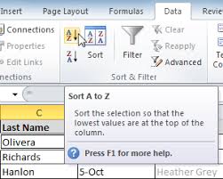 These are known as functions. Excel 2010 Sorting Data