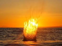 Bruh if the ocean is on fire just pour water on it lmao people are so stupid. Ocean On Fire Allison Labine