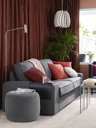 kivik كنبة 3 مقاعد skiftebo رمادي غامق ikea