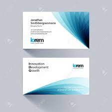 Find images of background design. Vector Business Card Template With Blue Soft Shapes And Waves Background For Business And Beauty With Beautiful Overlap Effect Simple And Clean Design Creative Corporate Vector Layout Royalty Free Cliparts Vectors And