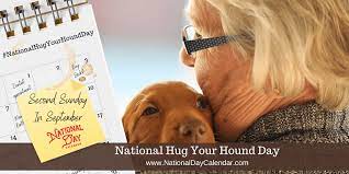 Dogs have been grateful and loyal to us, so it is time for us to show our compassion for them. National Hug Your Hound Day Second Sunday In September National Day Calendar