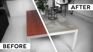 That's why we have lots of table tops to choose from in solid wood, tempered glass and more in several finishes and sizes. Diy Minimal Concrete Table Top Ikea Hack Youtube