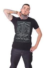 I have been looking for someone for over a year. Tattoo Mania Men T Shirt By Liquor Brand Suicide Glam