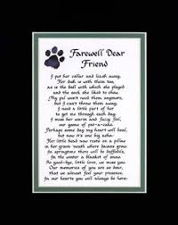 Farewell Dear Friend Heaven Poems Dear Friend Dog Memorial