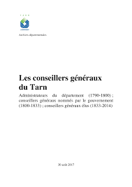 Prefecture du tarn certificat de vente. Calameo Les Conseillers Generaux Du Tarn 1790 2015