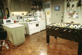 Ross moves in with chandler and joey after emily's cousin kicks him out of his apartment. The Friends Set