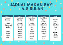 Ingat untuk mecoba memberikan satu kali makanan dahulu. Panduan Lengkap Penyediaan Makanan Bayi 6 Hingga 8 Bulan Khalisahazrina Com