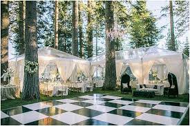 Black And White Dance Floor To Buy Black And White Dance Floor And Clear Top Tents An Elegant Element To Lake Tahoe Wedding Recept Dance Floor Wedding Outdoor Wedding Decorations Outdoor Wedding