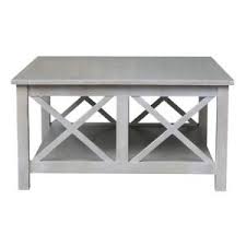 International Concepts Hampton Weathered Taupe Gray Coffee Table Ot09 70sc The Home Depot Coffee Table Square Coffee Table Coffee Table Wood