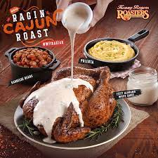 This is made up of kenny rogers roasters famous homemade muffins, jacket potatoes, vegetable salads, pastas, soups, desserts and beverages served in a friendly and comfortable environment. Kenny Rogers New Cajun Roast Chicken Is An Ode To Its Southern Roots
