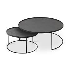 The perfectly round shaped amazing table has got a finish of faux marble which makes it elegant looking. Round Tray Coffee Table Set Large Extra Large