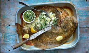 Precalentamos el horno 10 minutos a 200ºc. Rodaballo Al Horno Con Alcaparras