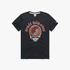 Portland trail blazers scores, news, schedule, players, stats, rumors, depth charts and more on realgm.com. Nba X Grateful Dead X Trail Blazers Retrp Portland Trail Blazers T Shirt Homage