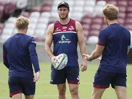The teams' home strip traditionally was a maroon jumper with a white collar, navy shorts with maroon. Wright New Queensland Reds Skipper At 22 The Northern Daily Leader Tamworth Nsw